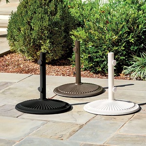 Meubles <span class=keywords><strong>de</strong></span> patio extérieur Résine Marbre <span class=keywords><strong>Fonte</strong></span> Plastique Rond Rempli d'eau Plage Jardin <span class=keywords><strong>Parasol</strong></span> Base avec poignées - Product Image 1