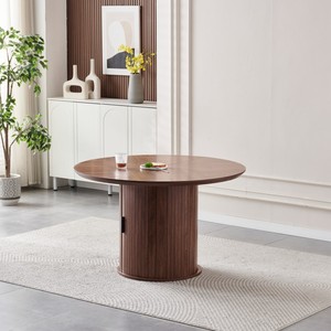 Modern Kitchen Room Dinning <strong>Table</strong> Set Space Saving Wood <strong>Extendable</strong> <strong>Round</strong> Wooden <strong>Dining</strong> <strong>Table</strong> for <strong>Dining</strong> Room - Product Image 4