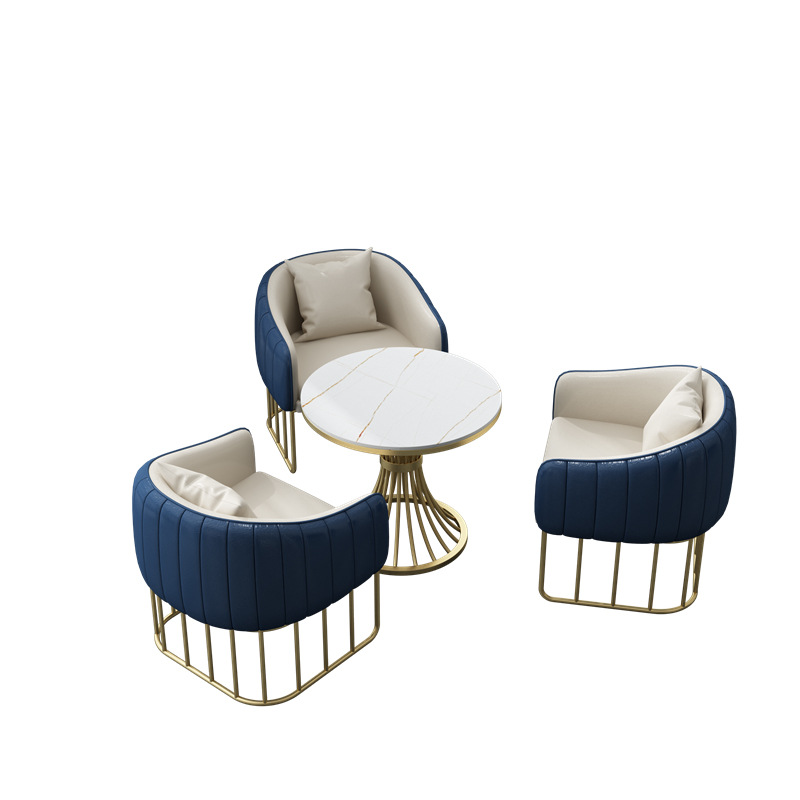 โต๊ะ 1 ตัว และเก้าอี้ 3 ตัว [สีน้ำเงินกรมท่า]