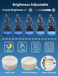 Lampe de table 3D LED en gros pour les fans de football Messi Ronaldo Real Madrid - Product Image 2