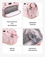 Grande poussette multifonctionnelle de voyage pour bébé Sac à langer imperméable pour maternité Sac à langer pour bébé avec fermeture à glissière