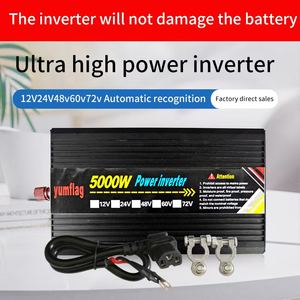 موجة جيبية نقية W مخرج واحد للسيارة المنزلية والاستخدام الخارجي 12 فولت 24 فولت 48 فولت 60 فولت 72 فولت محول تيار متردد - Product Image 5