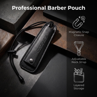 Étui à ciseaux en cuir rétro pour barbier, avec cordon de cou, pochette pour ciseaux de coiffeur, cordon de cou pour styliste capillaire, pour le rangement des outils de salon