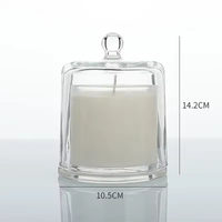 Vente en gros d'usine, étiquette privée, pot à bougie en verre irisé de luxe avec couvercle pour la décoration de la maison et les cadeaux, pot à bougie