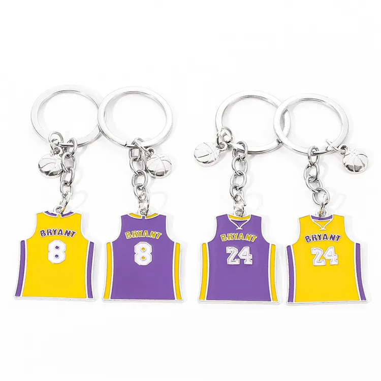 Personalizzato Lilangda 2020 Jersey 24 portachiavi NBA basket stella portachiavi souvenir regali