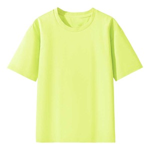 Camiseta de <span class=keywords><strong>Manga</strong></span> <span class=keywords><strong>Corta</strong></span> con Cuello Redondo, Diseño Personalizado con Logotipo Impreso, de Algodón de Secado Rápido, Color Sólido, Estilo Holgado para <span class=keywords><strong>Hombre</strong></span> y Mujer - Product Image 5