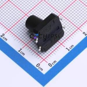 TS016-TBW1EH12.5 Tactile Switch SMD-4P,12x12mm Switch Single Pole Single Throw Round Button 1.8N Vertical Mount - Product Image 2