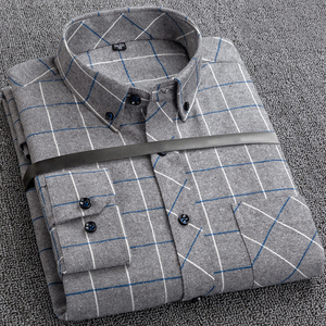 Camisa de Vestir Casual de Franela para Hombre Personalizada OEM/ODM 100% Algodón de Alta Calidad y Confección Cálida Ropa de Trabajo Uniforme para Caballeros - Product Image 5