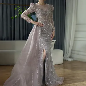 Modulare a sirena turchese arabica collina 2024 senza perline abiti da sera lunghi abiti LA72448 personalizzati - Product Image 3