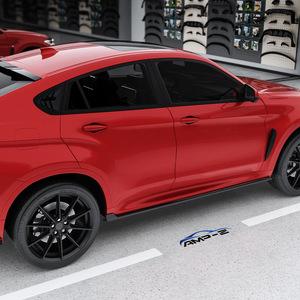 Bmw X6 F16 M Sport 2014 2019 Side Skirts Body Kit Piano Black Carbon Fiber Texture <b>Abs</b> Material - Product Image 3