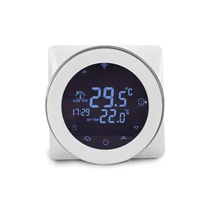 HY312-WIFI Round Touch Screen Thermostat Remote Control Smart Home Digital Room Thermostat Support Tuya APP Google Alexa