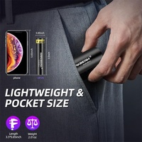 Senter taktis LED USB Mini, senter deteksi uang hewan peliharaan mineral noda kayu hitam dapat diisi ulang 3W