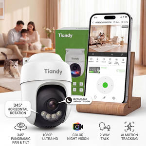 Cámara CCTV Tiandy para uso doméstico, cámara de red Wi-Fi, alcance IR de hasta 50 m, altavoz y micrófono incorporados, cámara PT Wi-Fi Tiandy - Product Image 4