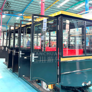 Grote diesel/elektrische motor spoorloze trein attractiepark attracties weg Dotto toeristentrein te koop - Product Image 6