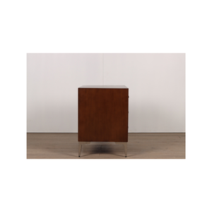 Elegant <b>bedside</b> <b>table</b> in <b>dark</b> <b>brown</b> solid wood, perfectly blending modern design with bedroom functionality - Product Image 3