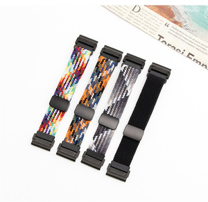 <span class=keywords><strong>Bracelet</strong></span> de montre en nylon tissé élastique 22mm 26mm pour Garmin Fenix 6X 7X 6 5 Tactix <span class=keywords><strong>Forerunner</strong></span> <span class=keywords><strong>955</strong></span> <span class=keywords><strong>Bracelet</strong></span> de montre à boucle magnétique - Product Image 2