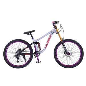 Bicicletta da Montagna Soft-tail per Downhill, Unisex, con Cambio a Velocità Variabile, per Fuoristrada, Giovani, Studenti e Adulti, con Ammortizzazione - Product Image 1