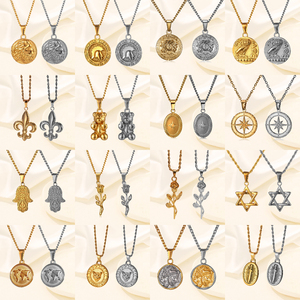 Collar con Colgante de Espada Medieval para Hombre, de Acero Inoxidable, Chapado en Oro de 18k y Plata, Resistente al Agua y al Deslustre - Product Image 5