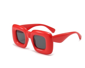 Gafas de Sol Cuadradas Divertidas y Lindas para Mujer, Estilo Moderno, Personalizadas, Inflables, con Protección UV400, para Fotos Urbanas - Product Image 4