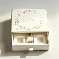 Boîte cadeau de luxe personnalisée avec logo pour cosmétiques, soins de la peau et parfums, style tiroir coulissant en papier pour kit de soins de la peau