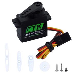 เซอร์โวไมโครดิจิตอล PTK 7462W MG กันน้ำ ความถี่สูง เกียร์โลหะ 9 กรัม - ออกแบบมาสำหรับปีกกระพือของเครื่องบินปีกปีกแบบออร์นิโทปเตอร์ - Product Image 3