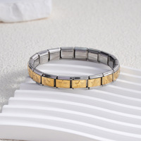 Bracelet à breloques italiennes DIY Splicing Bracelet de module détachable élastique italien en acier inoxydable | Étoile