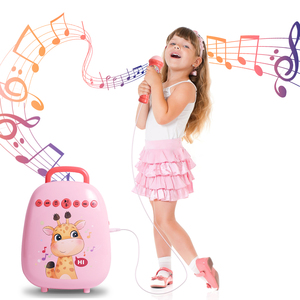 Hot bán xách tay loa âm thanh kép microphone cầm tay mini Máy Karaoke cho trẻ em - Product Image 1