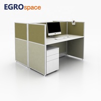 EGROspace fabrique des bureaux modernes en aluminium pour 2 personnes, poste de travail modulaire, bureau privé, cabine individuelle