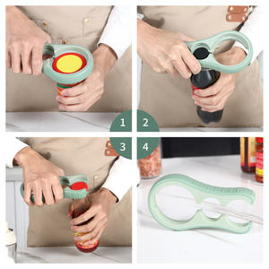 Ouvre-bouteille multifonctionnel en silicone portable 3 en 1 Ouvre-boîte manuel et ouvre-bière en un - Product Image 1