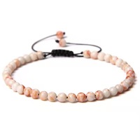 Bracelet multicolore de yoga, nouvelle tendance 2020, bracelet en perles tissées, réglable, en pierre brute naturelle, pour couple