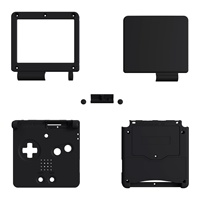 Coque et boutons de remplacement en plastique ABS noir pour Gameboy Advance SP (SP) - IPS Ready, version améliorée