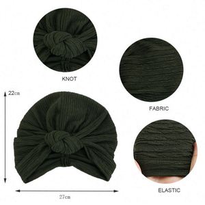 Knot Wrap African Jersey Turban Stretch Head <b>Scarf</b> Long Headwrap Soft Beanie Cap for Black Women Promotion Gift - Product Image 4