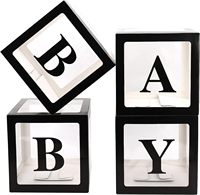 Offre Spéciale or ballon arc guirlande Kit bricolage Transparent ballon boîte bébé douche fête décorations bébé douche ballon blocs