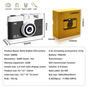 Không Dây <span class=keywords><strong>Wifi</strong></span> Máy Ảnh Kỹ Thuật Số 1080P HD 16X Zoom Nhỏ Gọn Video Máy Ảnh Có Thể Sạc Lại Trẻ Em Chụp Ảnh Tự Sướng Máy Quay Phim Quà Tặng Đồ Chơi - Product Image 5