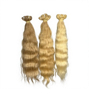 ผมต่ออินเดียแท้ 100% เรมี่  613 สีบลอนด์  แบบเวฟ  ทอสองชั้น - Product Image 1