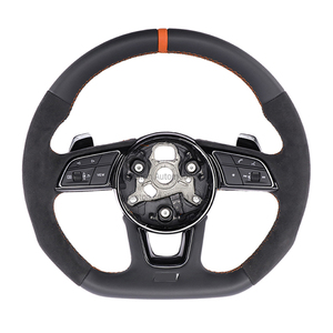 Alcantara พวงมาลัยแบน bottomed สำหรับ Audi A4 B9 A5พวงมาลัยรถยนต์ A4L - Product Image 2