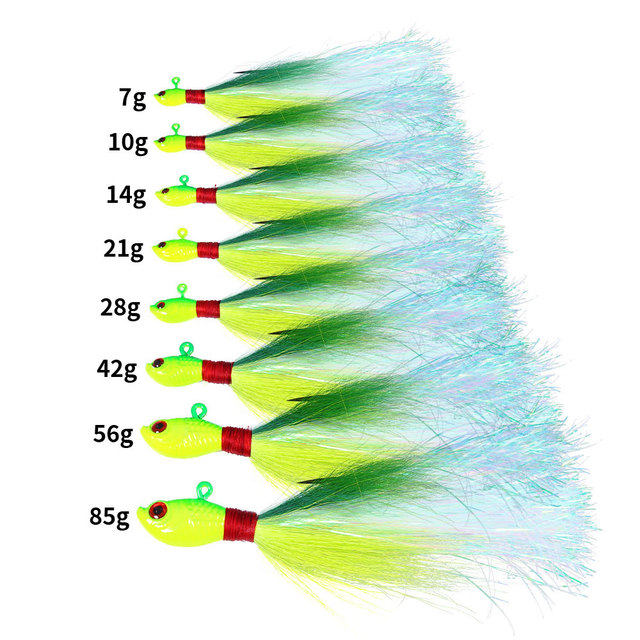 Wholesale SB060~067 7g 10g 14g 21g 28g 42g 56g 85g Lead Jig Head Hooks Spinner Buzzbait Fishing Lures with Single Hook