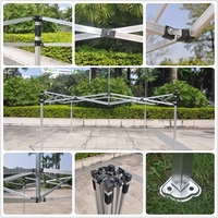 Carpa Plegable Impermeable para Exteriores de Aluminio de 10x10, Carpa para Ferias Comerciales, Eventos, Gazebo, Carpa Emergente con Impresión Personalizada