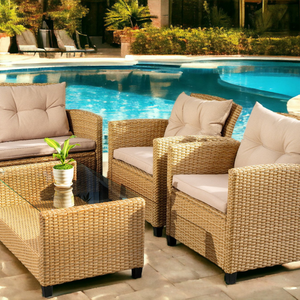 Mora Lounge Juego de muebles de jardín Sofá Mimbre El mejor producto Envío rápido Embalado en la caja de cartón Fabricado en Vietnam Fabricación - Product Image 1