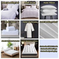 Ensemble de literie d'hôtel sur mesure en gros armure toile de coton blanc Style simple 200TC toutes saisons ensemble de literie de 3 pièces