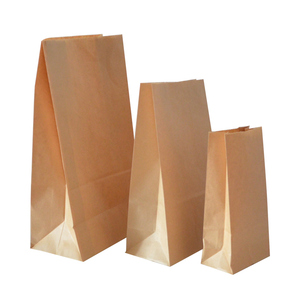 Dry Grease Resistant Kraft Paper Sandwich Style Bags Custom self seal recyclable glassine wax paper bag for Sandwiches Pastries