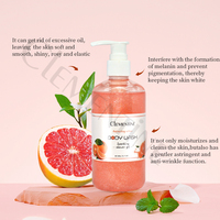 Gommage nettoyant pour le corps hydratant pour peau de fruit Fabricant de gel douche de marque privée Gel douche exfoliant éclaircissant blanchissant