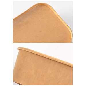 กล่องอาหารกลางวันกระดาษสีขาวทรงสี่เหลี่ยมสำหรับอาหารและเค้กช็อคโกแลตพร้อมฝาปิด-สำหรับเสิร์ฟและบรรจุภัณฑ์ - Product Image 6