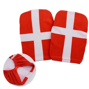 Fundas para Retrovisores de Coche con Diseño de Bandera de Dinamarca, de Tela Inglesa, a Bajo Precio - Product Image 2