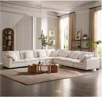 Union Win Mobilier moderne en tissu convertible en agneau Canapé à compression modulaire Lit d'angle en mousse à mémoire de forme Éponge sans cadre pour vivre