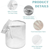 Sac filtrant cylindrique en nylon de qualité alimentaire, 220 microns, 5 gallons, entièrement en maille avec fermeture éclair, pour l'extraction de glace, d'eau, de résine végétale et de hashish