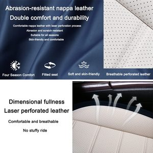 Ensemble complet de housses de siège de voiture universelles en cuir PVC de luxe, accompagnées de housses de coussin de siège de voiture, ainsi que d'accessoires de voiture - Product Image 4