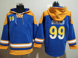 Sweat à capuche en jersey de football américain Los Angeles, brodé, avec lacets, modèles 10 Kupp, 99 Donald, 5 Ramsey - Product Image 4