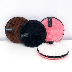 Oem Huidverzorging En Gereedschap Makeup Bladerdeeg Reiniging Spons Microfiber Zachtjes Schoon Gezicht Make-Up Remover Pads