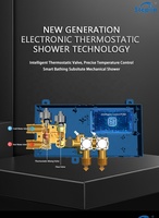Fabricant à pas de luxe OEM ODM WiFi APP ensemble de douche numérique mitigeur salle de bain thermostatique système de commande de douche dissimulée